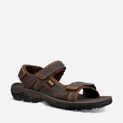 Teva Katavi 2 Men's Black Olive Hiking Sandals CA85916 Canada Online